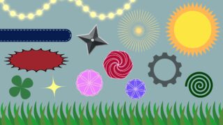 シェイプのプロパティで制作した装飾素材